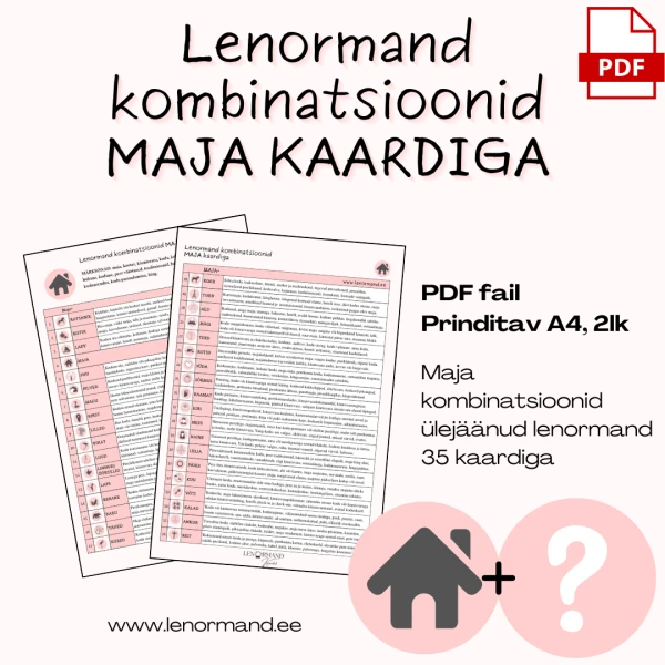 (PDF) Lenormand kaardikombinatsioonide list MAJA KAARDIGA